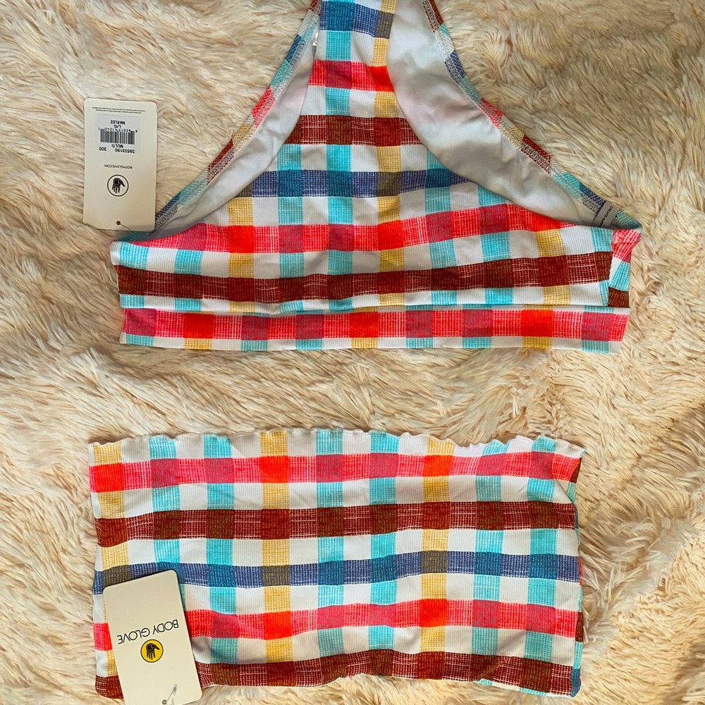 Brand New Body Glove Bikini in on trend plaid